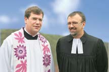 Pfarrer Christoph Steinert und Frieder Brack